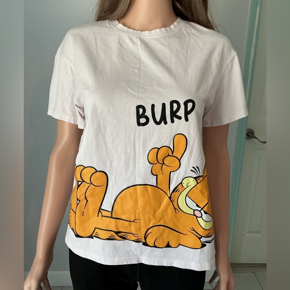 Garfield Graphic White Tee - Short Sleeve r